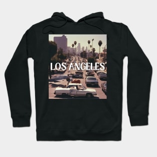 los angeles street retro car usa Hoodie